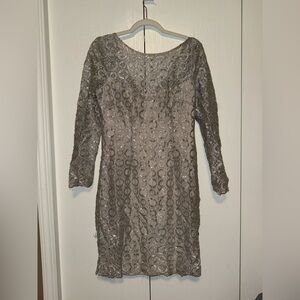 JS Collections Sliver Lace Dress